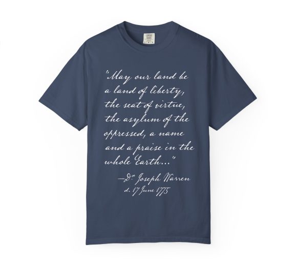 "May our land be a land of liberty..." Unisex Garment-Dyed T-Shirt