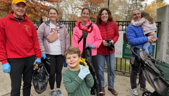 Charlestown community members posing for a photo.